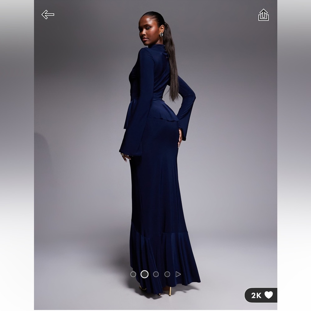 Elegant Navy Blue Women's Skirt